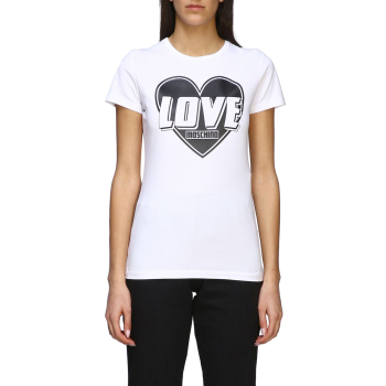 LOVE MOSCHINO camiseta manga corta blanca con corazón