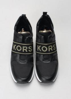 MICHAEL KORS sneaker en topolino color negro con  cinta elástica con logo - 4